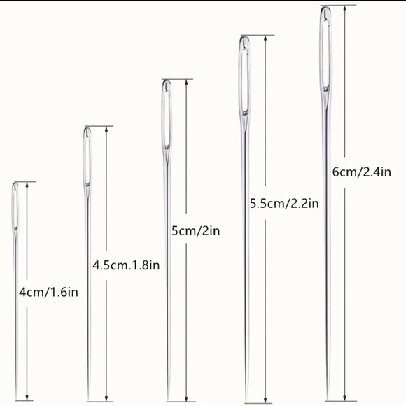 🆕 15 PCs Big Eye Stainless Steel Sewing Needle’s - Picture 1 of 7